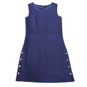 Elie Tahari size 2 Dress Purple stretch pleated Preppy Luxury Classic Office